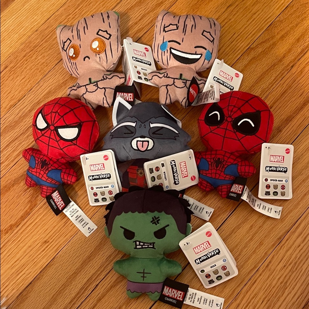 Marvel Superhero Plush Toy Collection - Red, Green, Gray